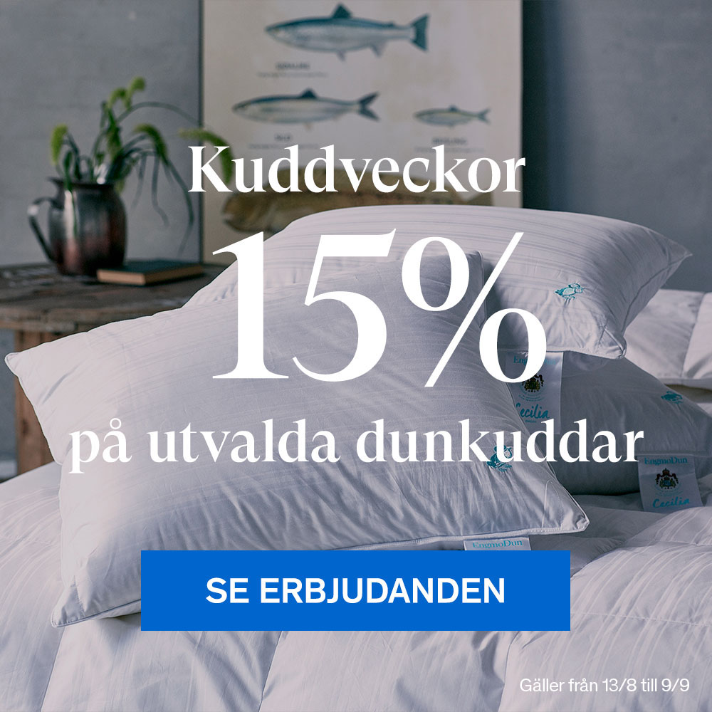 Kuddveckor! 15% på utvalda dunkuddar hos SOVA